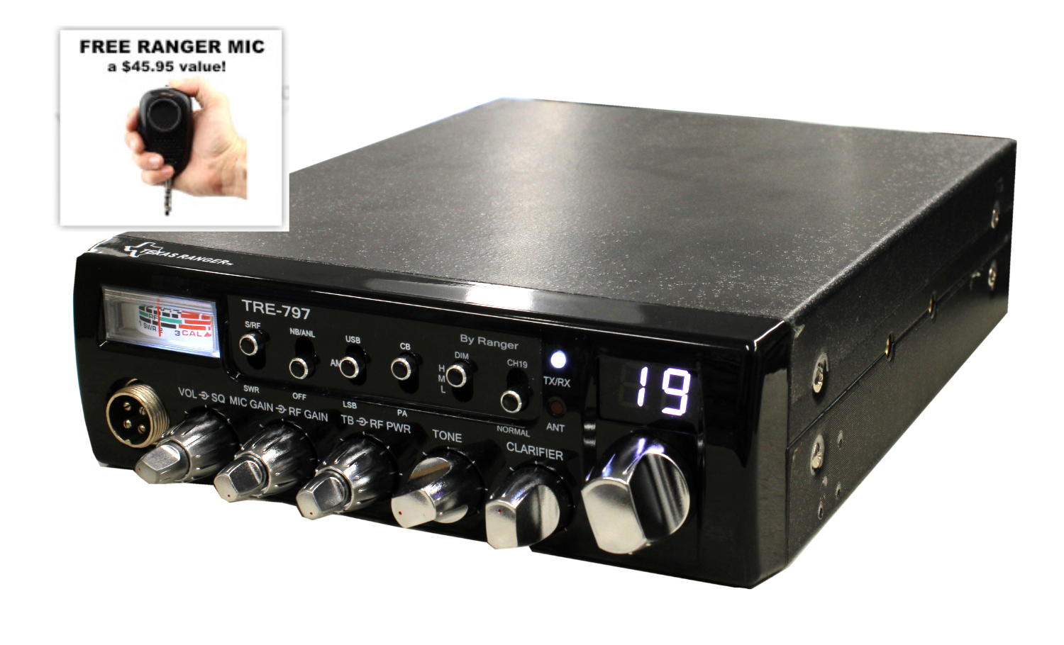 Texas Ranger TRE797 CB with Single Sideband SSB and Black Faceplate